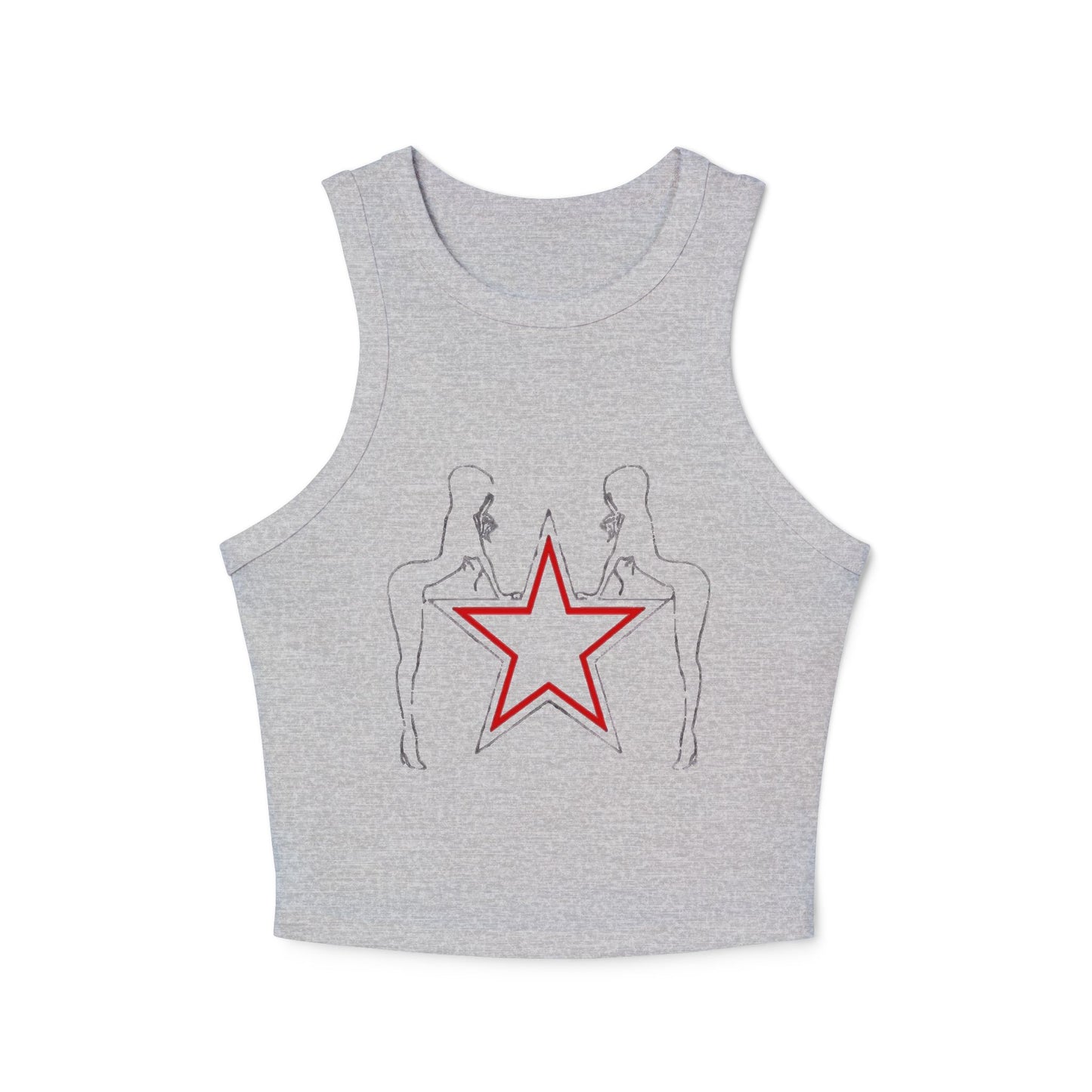 Women's Micro Rib Racer Graphic Tank Top